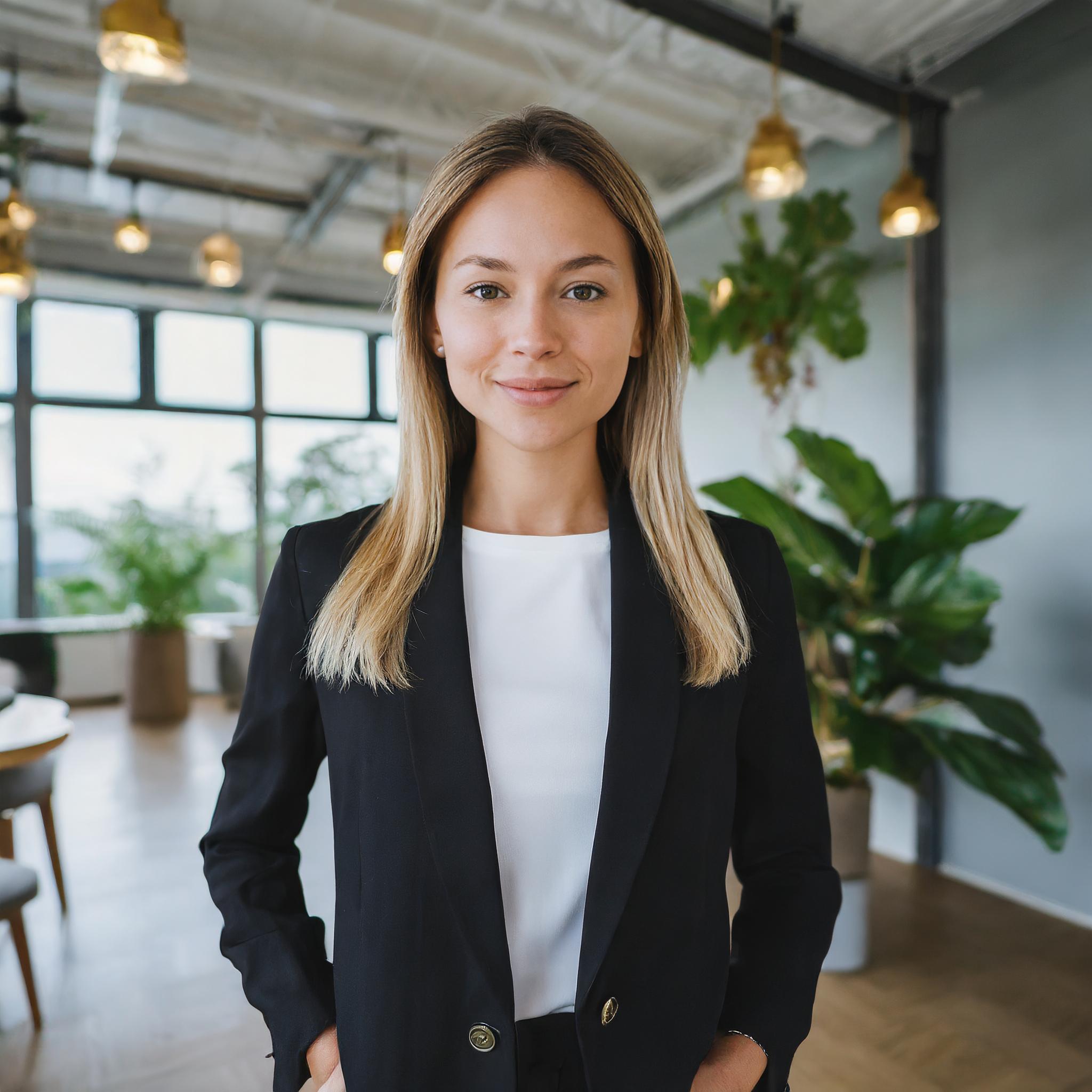 Anna Schmidt, professionelle Frau im Business-Outfit